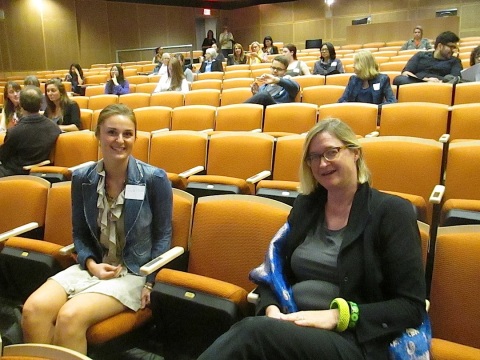 Jade Ulrich, Scripps FemTechNet student, and Liz Losh, UCSD FemTechNet Prof who drove to Claremont for the event